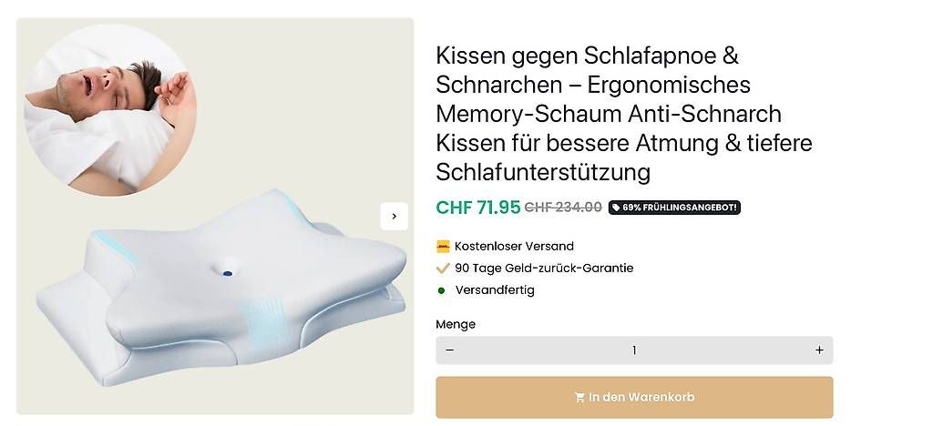 Cuscini: Anti-Schnarch-Kissen – Usato da Biel-Bienne venduto da Franz.Anderegg