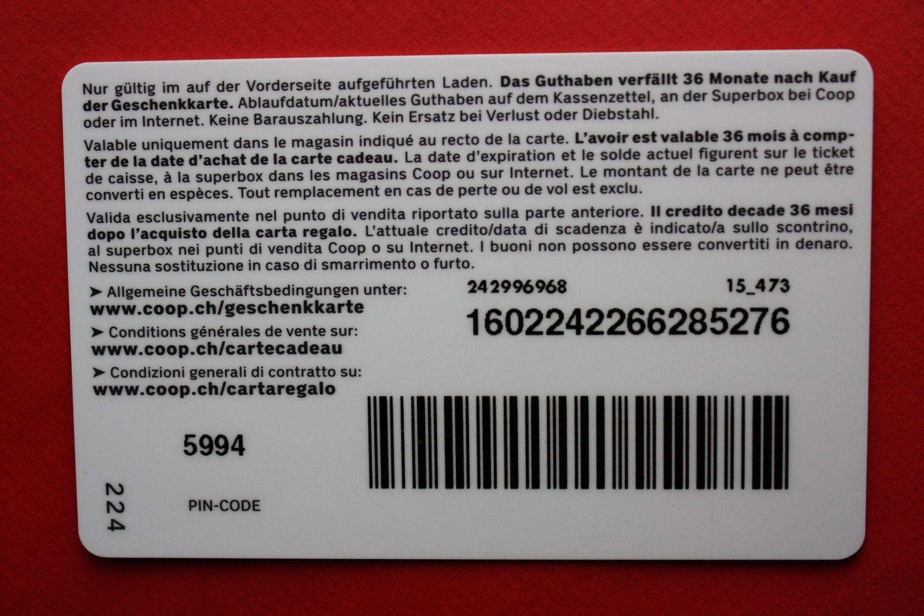 Cartoline: geschenkkarte – Usato da Laupen BE venduto da Gufi57 1