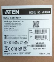 ATEN - HDMI extender MODEL NO.VE800A