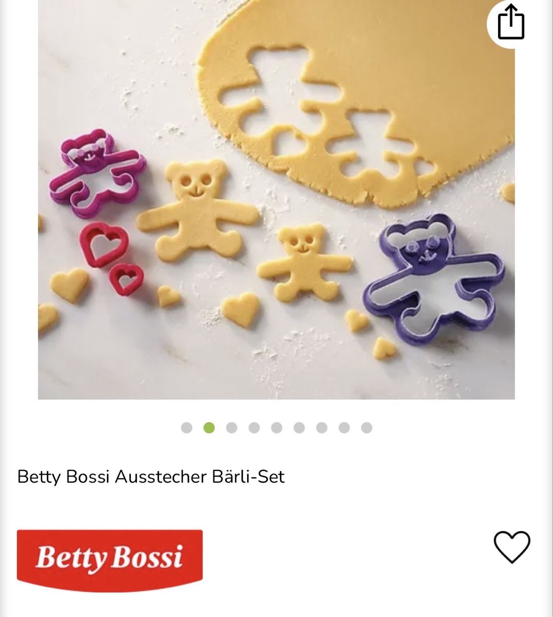 Betty Bossi Teglie da forno: Betty Bossi Ausstecher Bärli-Set – Nuovo (secondo la descrizione) da Thürnen venduto da Lilie37 2
