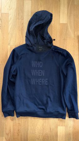 Massimo Dutti, Pullover (abnehmbare Kapuze), Gr. L, Blau