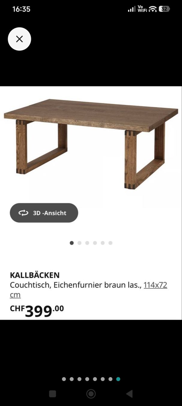 Tavoli: IKEA Kallbäcken Sofatisch – Usato da Zürich venduto da lin_6mn6 6