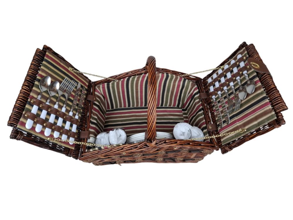 Picknick Weidenkorb 21-teilig 5