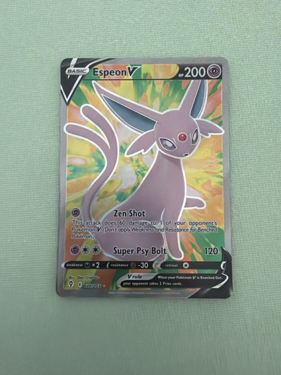 Pokémon Carte collezionabili: Pokemon espeon v 179 evolving skies – Usato da Massagno venduto da pokecoach
