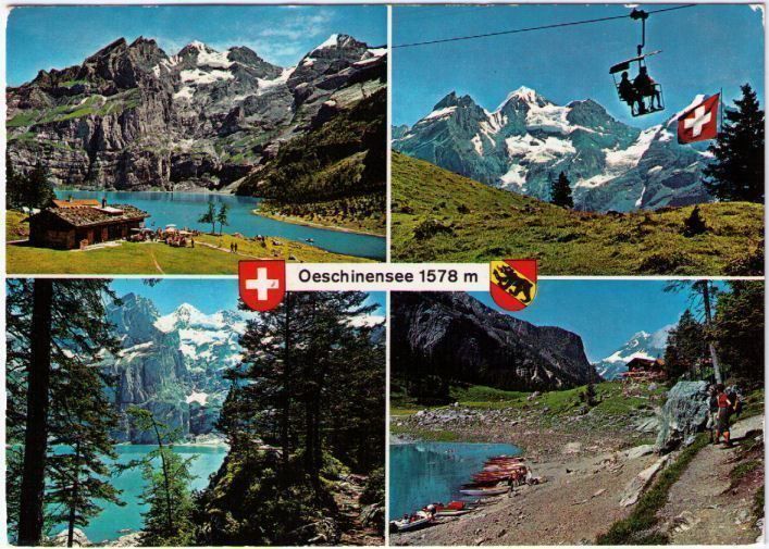 Ansichtskarten: Kandersteg - 4 Bild AK Oeschinensee – Gebraucht aus Binningen von Mountainrider
