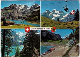 Kandersteg - 4 Bild AK Oeschinensee