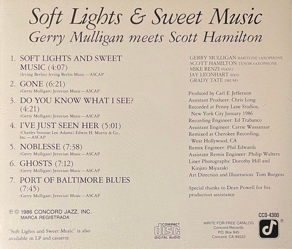 CD: Gerry Mulligan meets Scott Hamilton, Soft Lights & Sweet - c – Usato da Brittnau venduto da Zibu 1