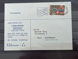 Firmenbrief, Uebersax und Co., Zollikofen 1972