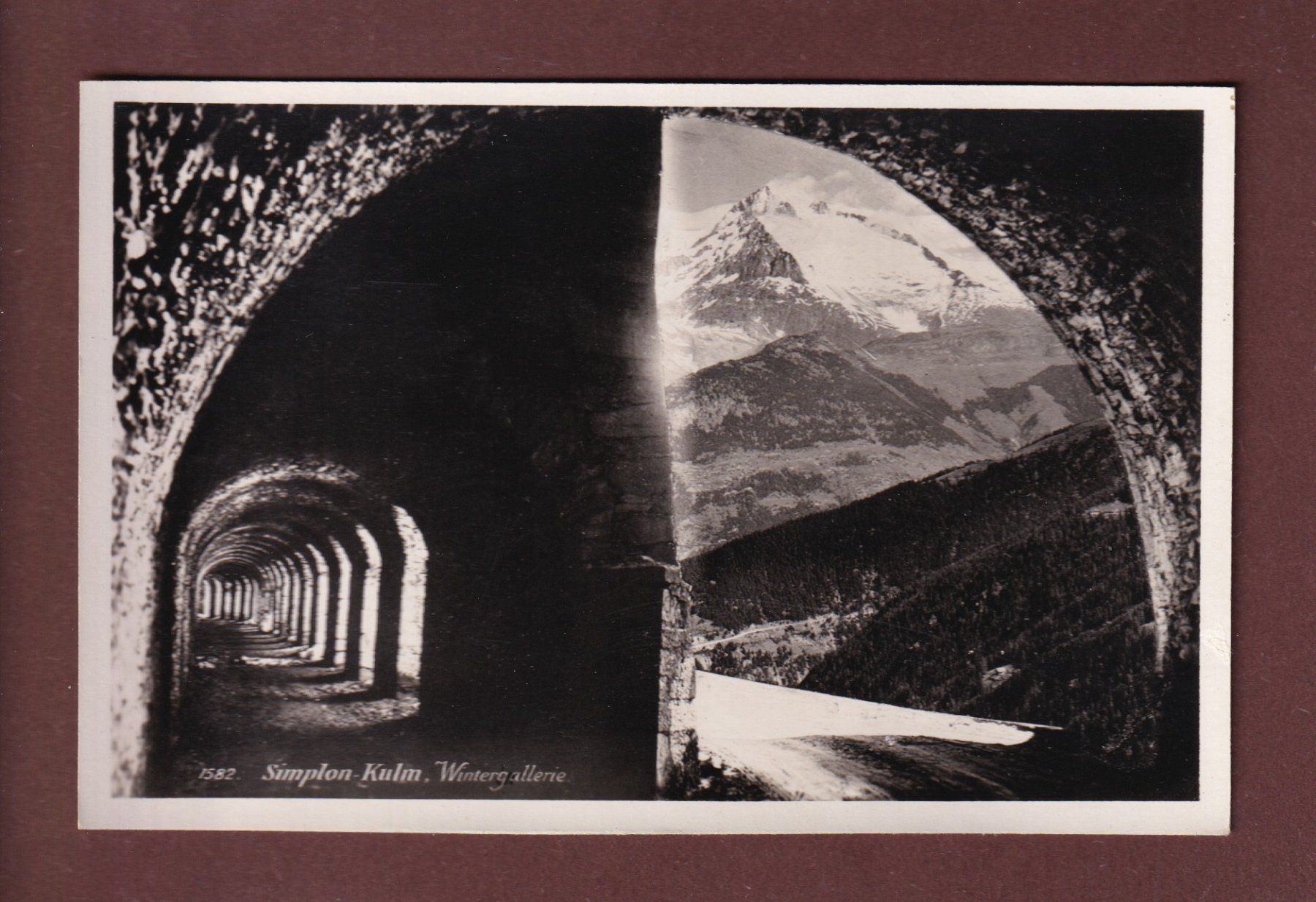 Cartoline postali: SIMPLON-KULM - Wintergallerie – Usato da Pully venduto da nicecards