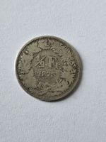 Schweizer Münze 1/2 Franken 1875 Helvetia 