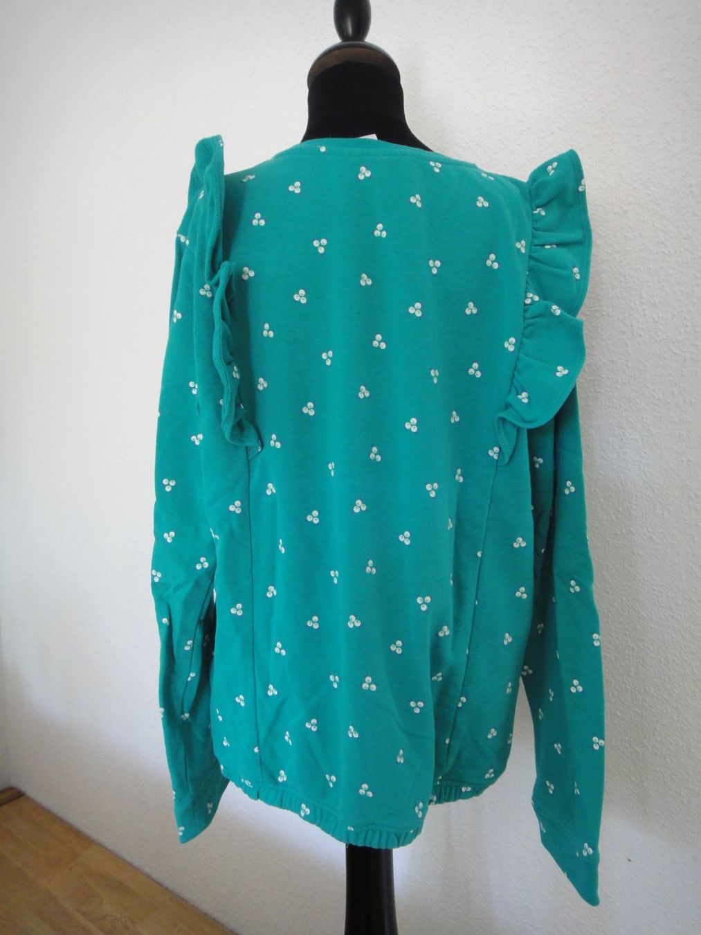 Okaidi Maglioni & Felpe: Okaidi Pullover mit Blümchen & Rüschen, Gr. 12 Jahre 152 cm – Usato da Winterthur venduto da LemonTree5 1