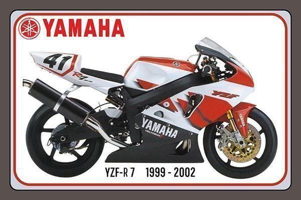 Yamaha Insegne: Blechschild-YAMAHA YZF R 7 1999-2002 – Nuovo e nell'imballaggio originale da Rupperswil venduto da big-one-sale