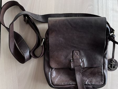 Umhängetasche Leder, braun