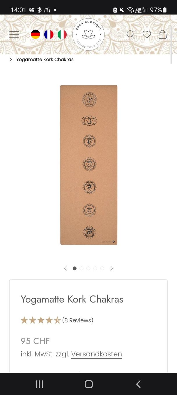 Bodenmatten: Yogamatte. – Neu und originalverpackt aus Zürich von nic_dgn5