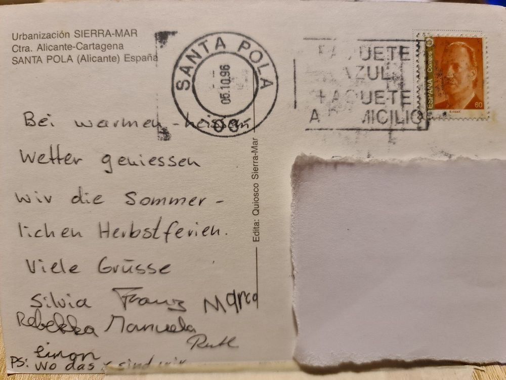 Cartoline postali: Urb. Sierra Mar Santa Pola – Usato da Dintikon venduto da Vexi 1