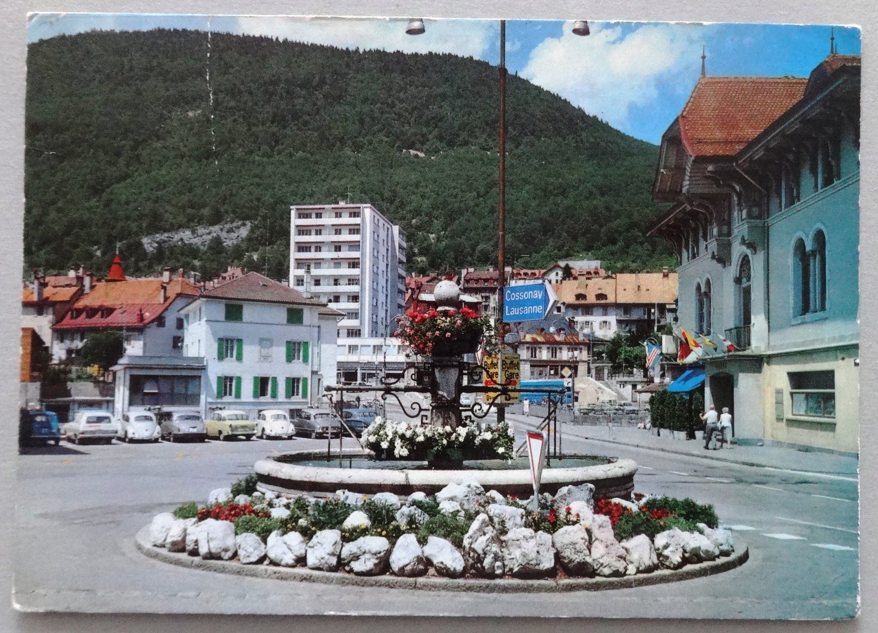 Cartoline postali: Vallorbe - Place du Pont – Difettoso da Fétigny venduto da Billy2miny