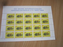 1965 UIT schöner Block Lichtenstein