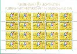Kleinbogen   Fussball Weltmeisterschaft  1974     postfrisch
