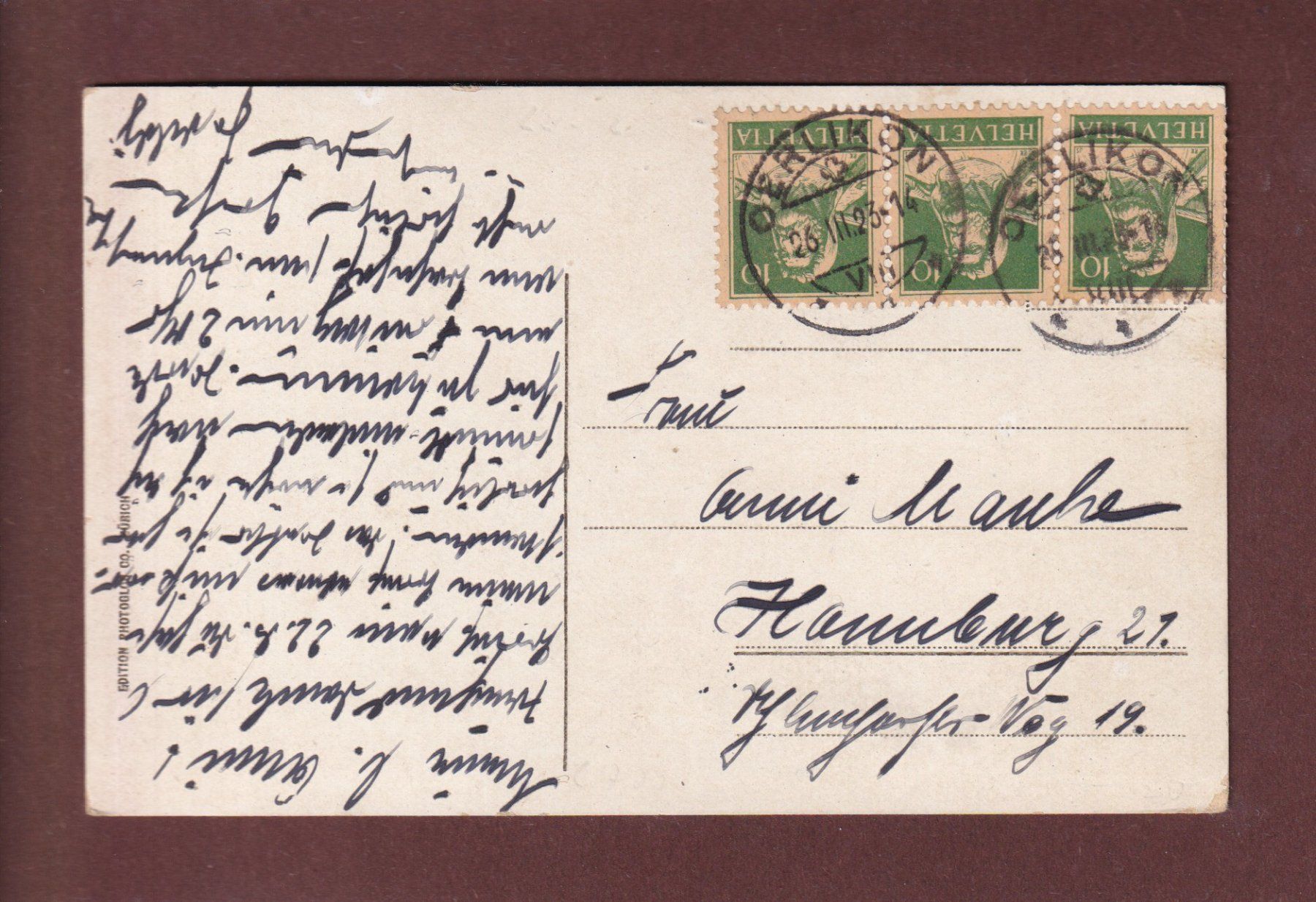 Ansichtskarten: LUZERN - Promenade - Schiffe - 1923 – Gebraucht aus Pully von nicecards-shop 1