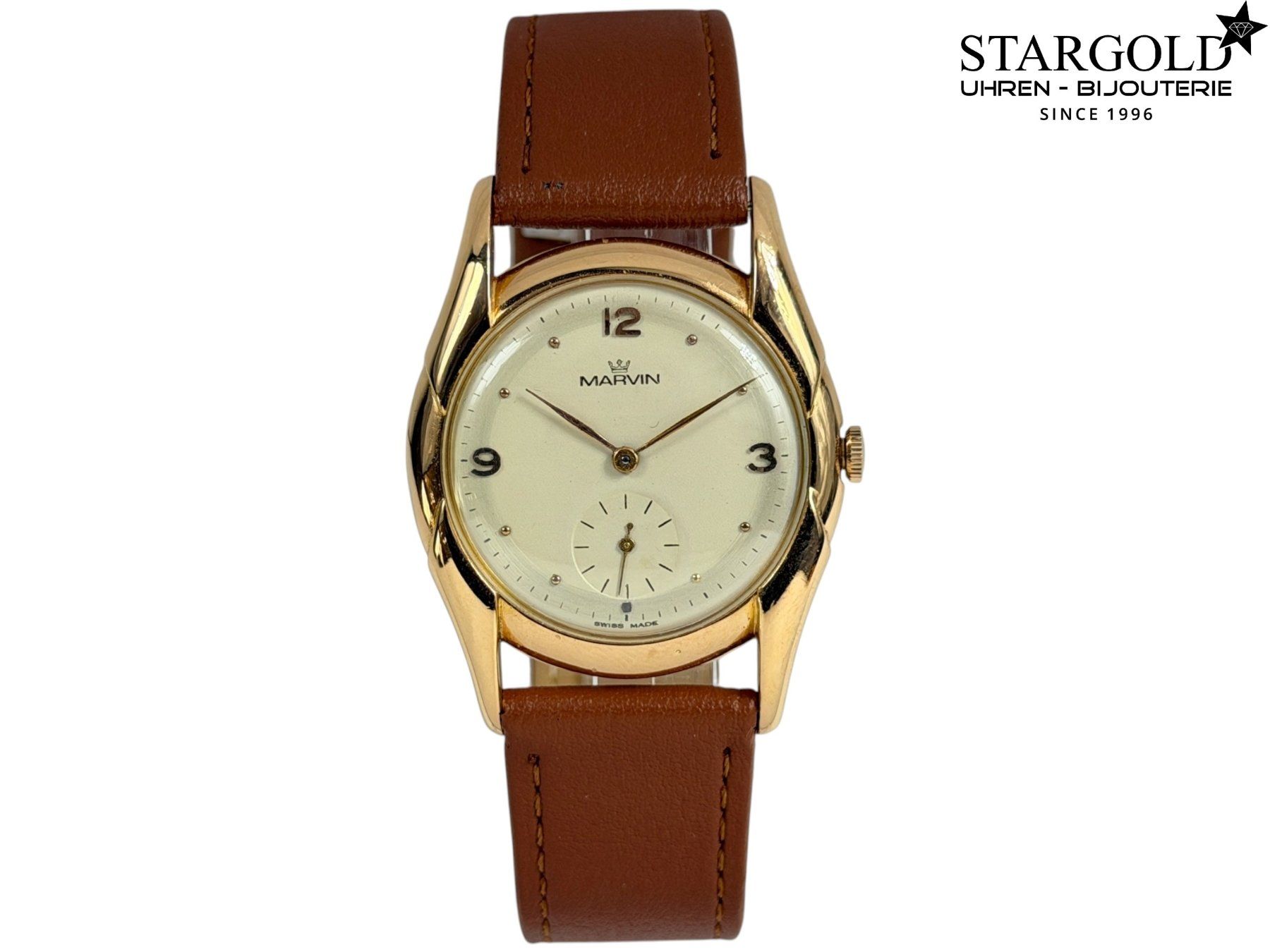 Marvin Orologi: Marvin Handaufzug Vintage Gold – Usato da Zürich venduto da Stargold-Uhren