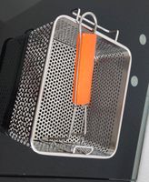 Stainless Steel Chip Fry Basket with Orange Handle