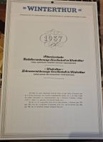 Historischer Wandkalender Winterthur 1937, Top Zustand!