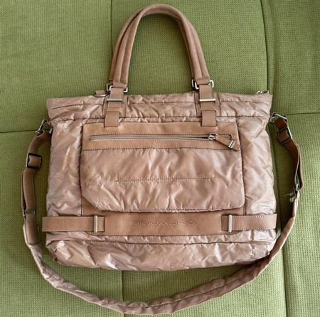 piquadro taupe shopper tasche