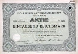 Isola Werke AG, Düren - 1935