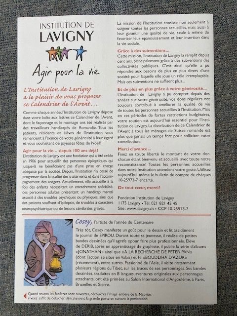 Calendari: Cosey, calendrier de l'avent, Lavigny – Nuovo (secondo la descrizione) da Plan-les-Ouates venduto da Asolo22 1