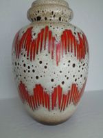Grosse Scheurich Keramik Bodenvase Fat Lava rot Gr. 51 cm.