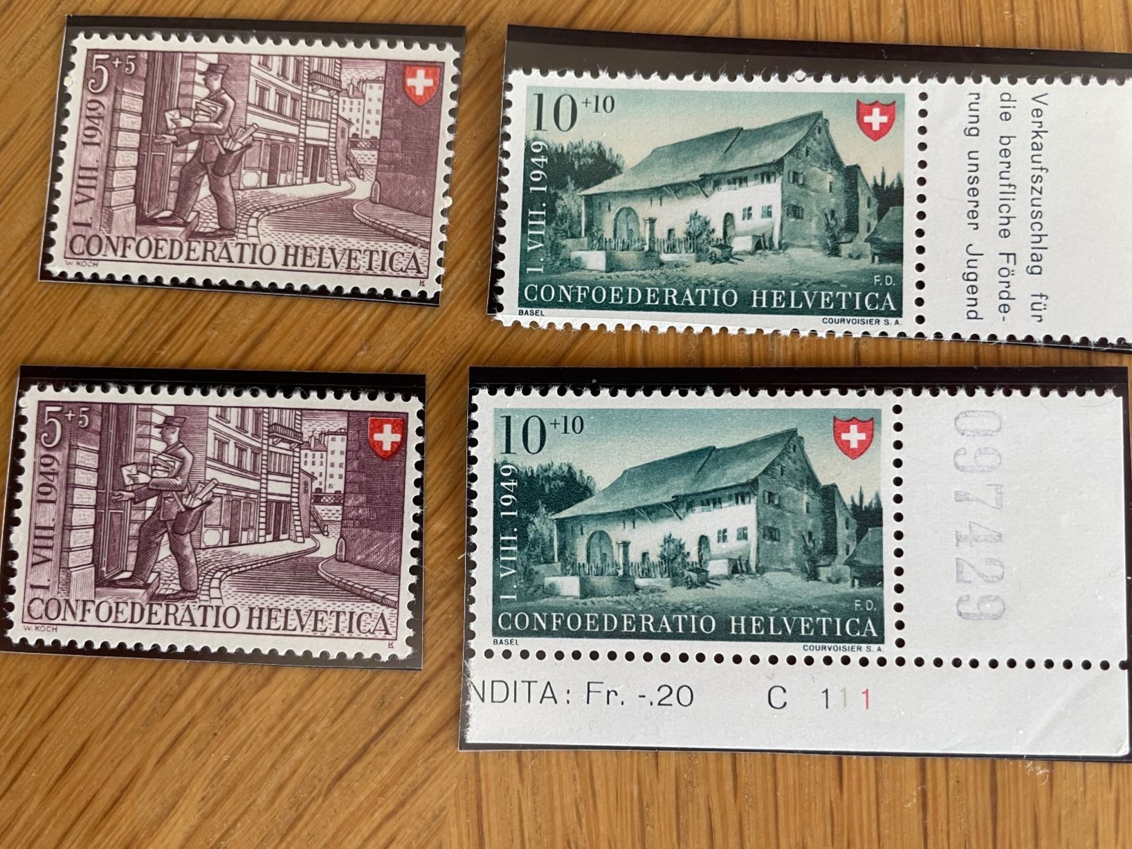 Alle Briefmarken: PP 1949** en double – Gebraucht aus Sonceboz-Sombeval von Comment2 1