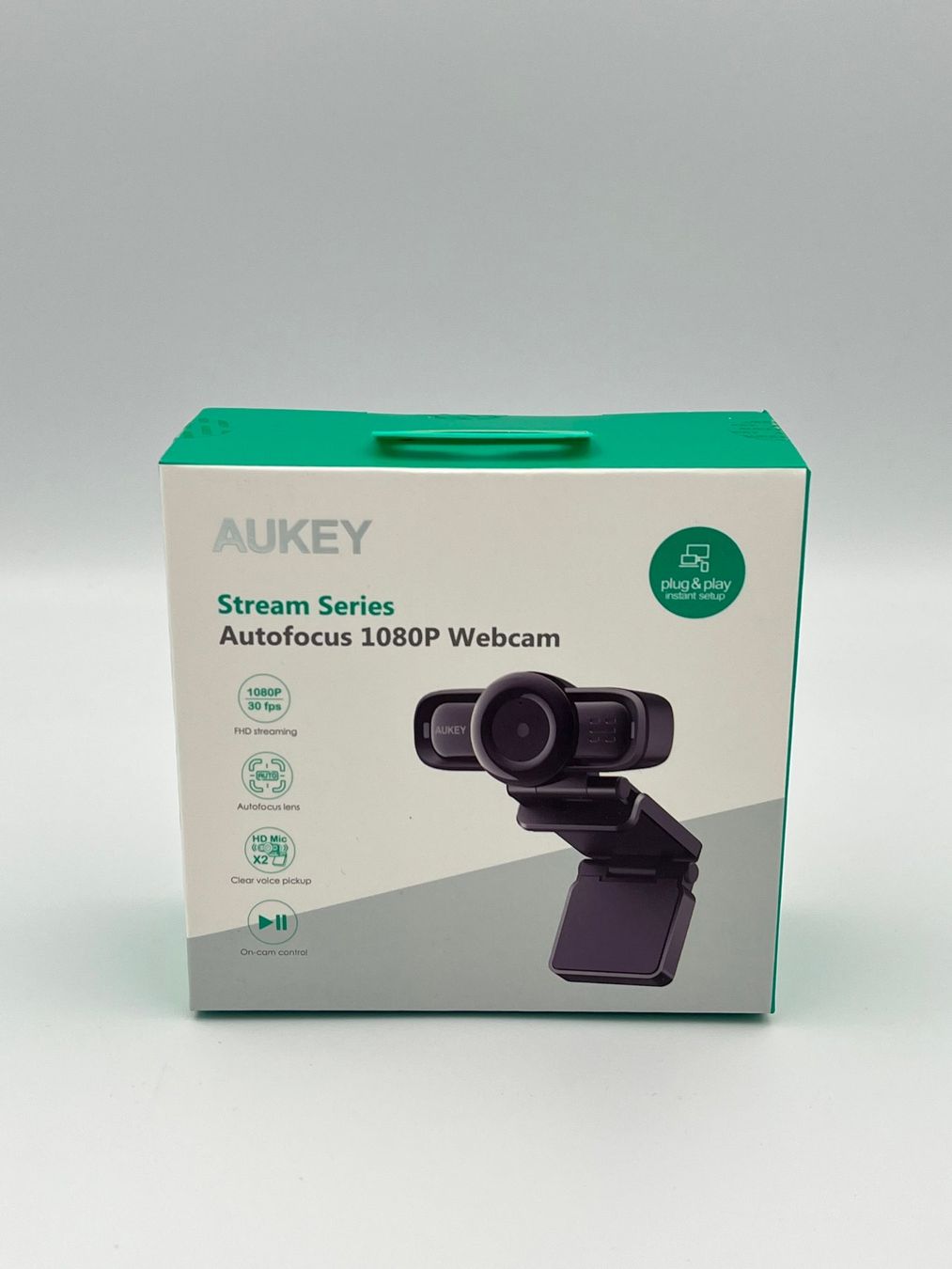 Aukey Webcam: AUKEY PC-LM3 Autofocus 1080P Webcam mit ClipOn black – Nuovo e nell'imballaggio originale da Basel venduto da Xani