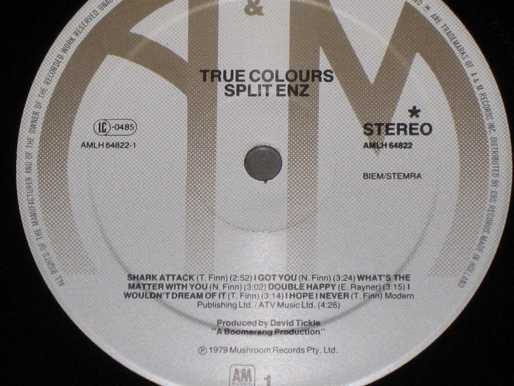 Schallplatten: LP - SPLIT ENZ - TRUE COLOURS – Gebraucht aus Steckborn von Quo7 1