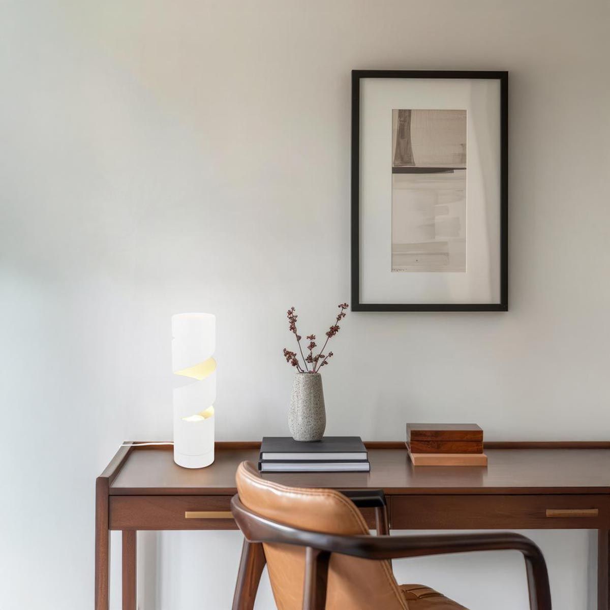 Lampade: Tischleuchte, Weiss, Spirale, 35 cm Höhe – Nuovo (secondo la descrizione) da Kreuzlingen venduto da Smart-Light 1