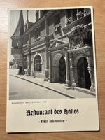 Alte Ansichtskarte Restaurant des Halles Neuchâtel 1956.