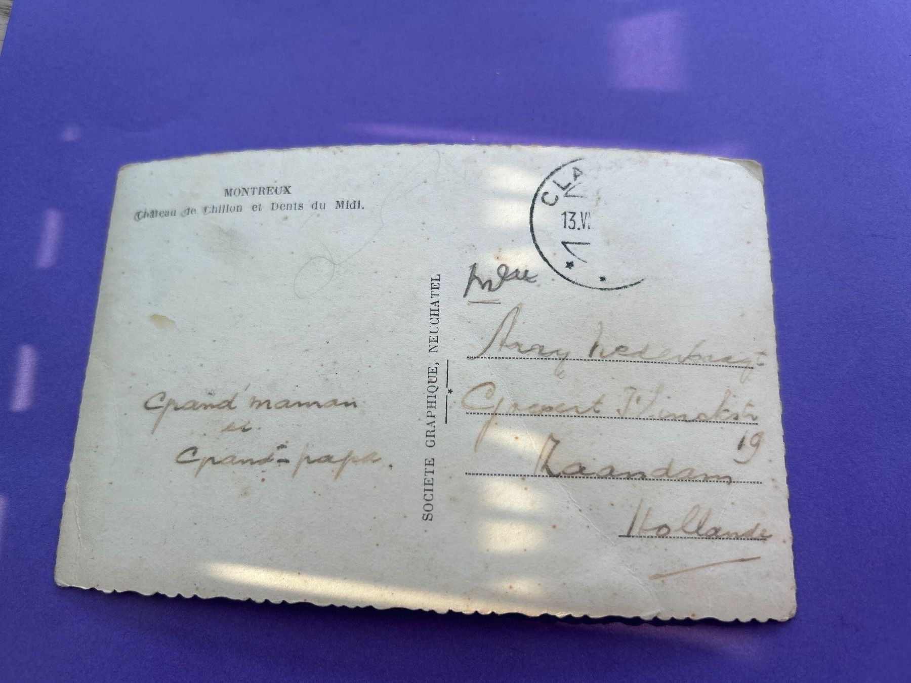Cartoline postali: Schloss Chillon, Montreux, ca. 1919, alt – Usato da Hefenhofen venduto da Bierinder 1