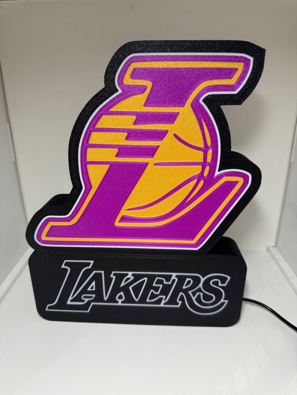 Lampen: Lightbox lampe led Blanc et RGB Lakers – Neu (gemäss Beschreibung) aus Vicques von PAMB3D 1