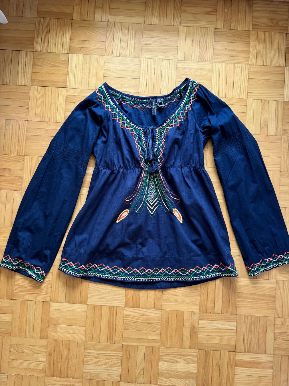 Blusen: Boho Bluse Dunkelblau L – Gebraucht aus Luzern von kun_2nm8