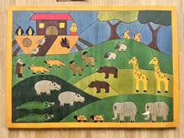 Arche Noah, Holzpuzzle, Handarbeit von J. + R. Schär, Top!