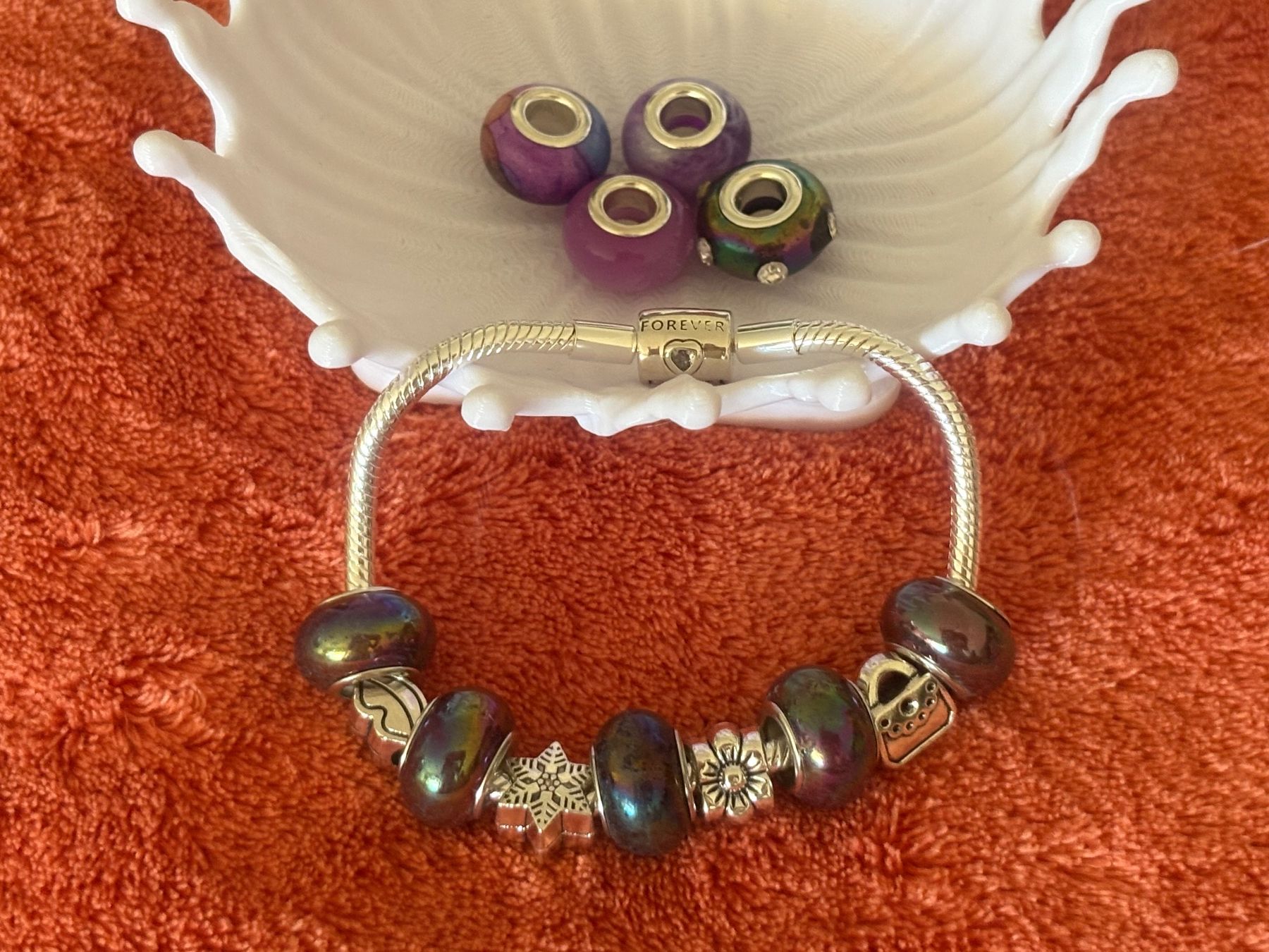 Bracciali & Braccialetti: Luxus Elegante 18 cm Armband/Beads Farbe :Silber/Multicolore – Nuovo (secondo la descrizione) da Biel-Bienne venduto da Roserosse13 3