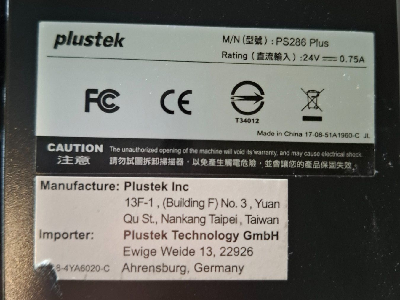 Plustek Scanner: Scanner de documents Plustek PS286 Plus – Usato da Villars-Ste-Croix venduto da pau_8fls 5