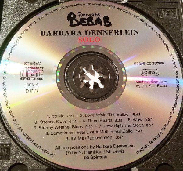 CD: Live Recording- Barbara Dennerlein - inc."How High the Moon" – Usato da Unterbäch venduto da rubicon2012 2