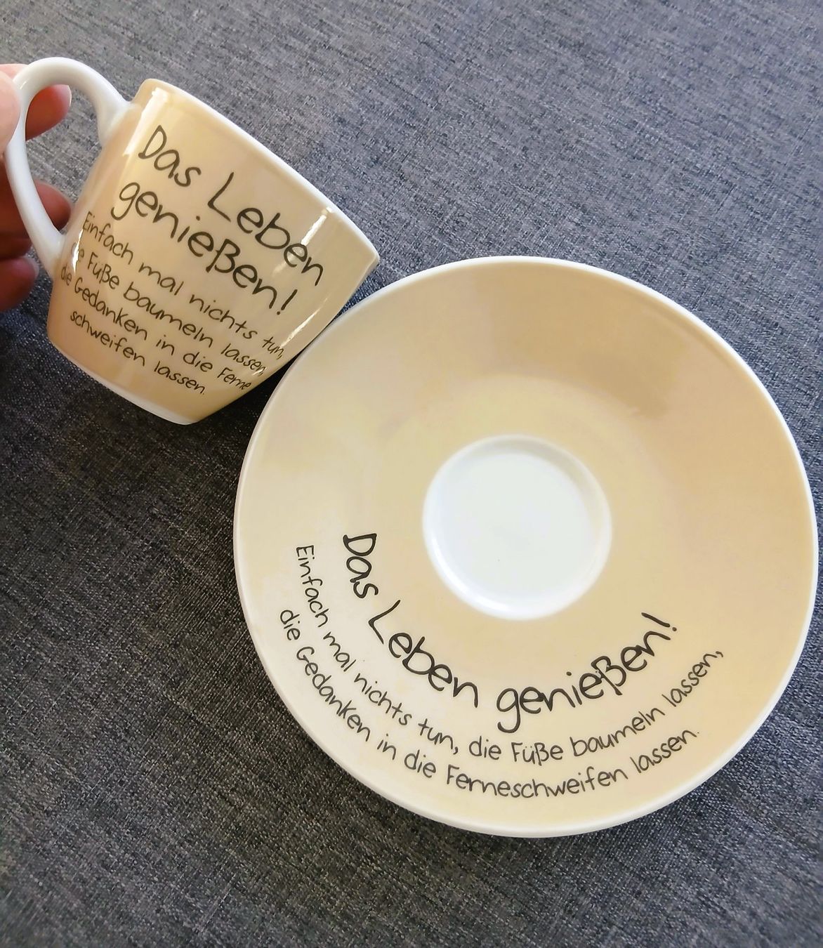 Tazze: Espresso-Tasse "Das Leben geniessen" – Usato da Flawil venduto da Lakota22 1