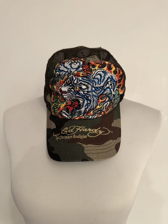 Ed Hardy Trucker Cap Camouflage Tiger Motiv Grösse S/M (Gebraucht) in ...