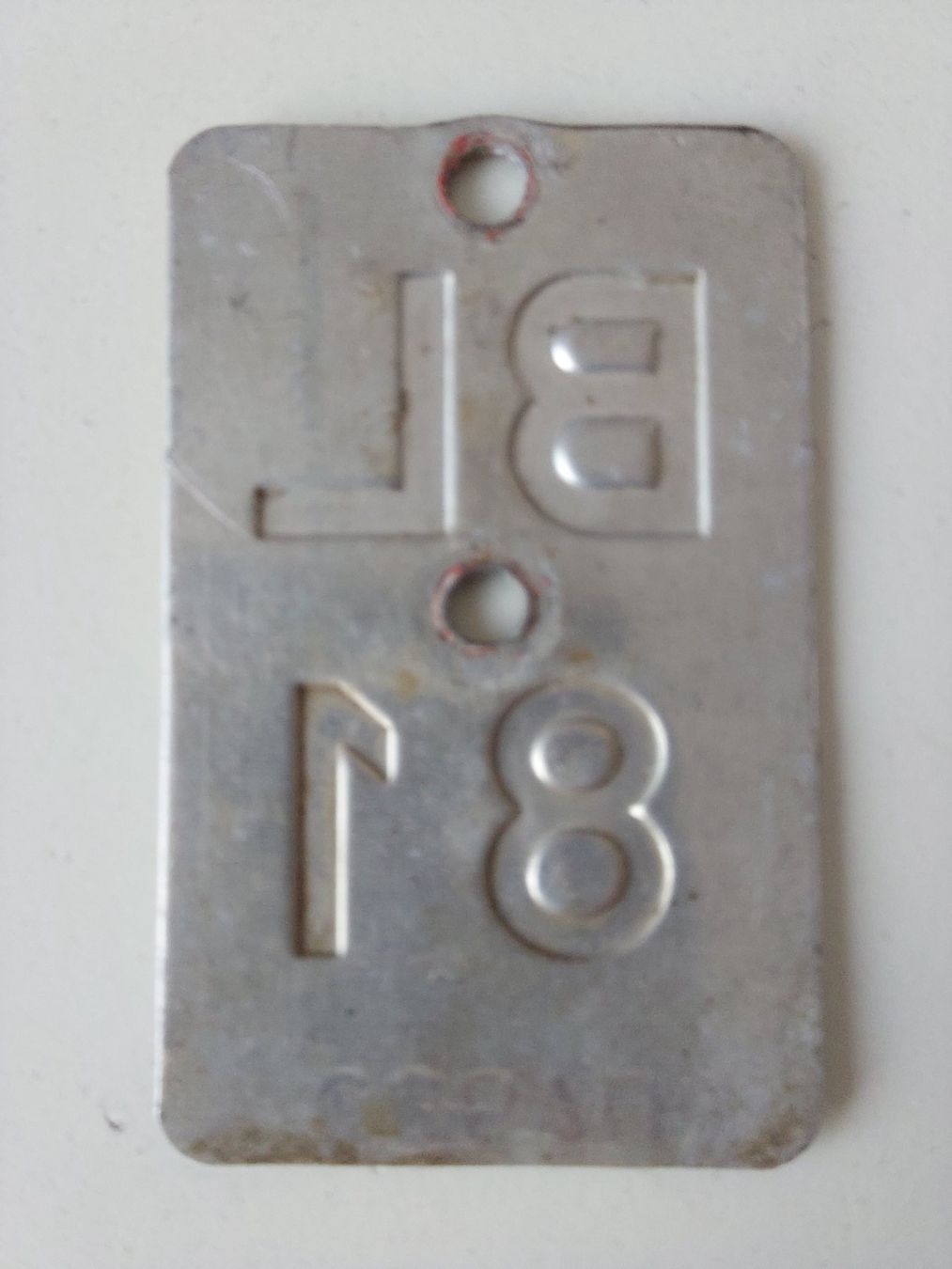 Sachs Insegne: Velonummer BL 81 Mofanummer  gelb plaque Mofa – Usato da Schenkon venduto da Uhu007 1