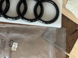 Audi Logo noir schwarz Rs look Rs3 Ring Emblem Monogramm