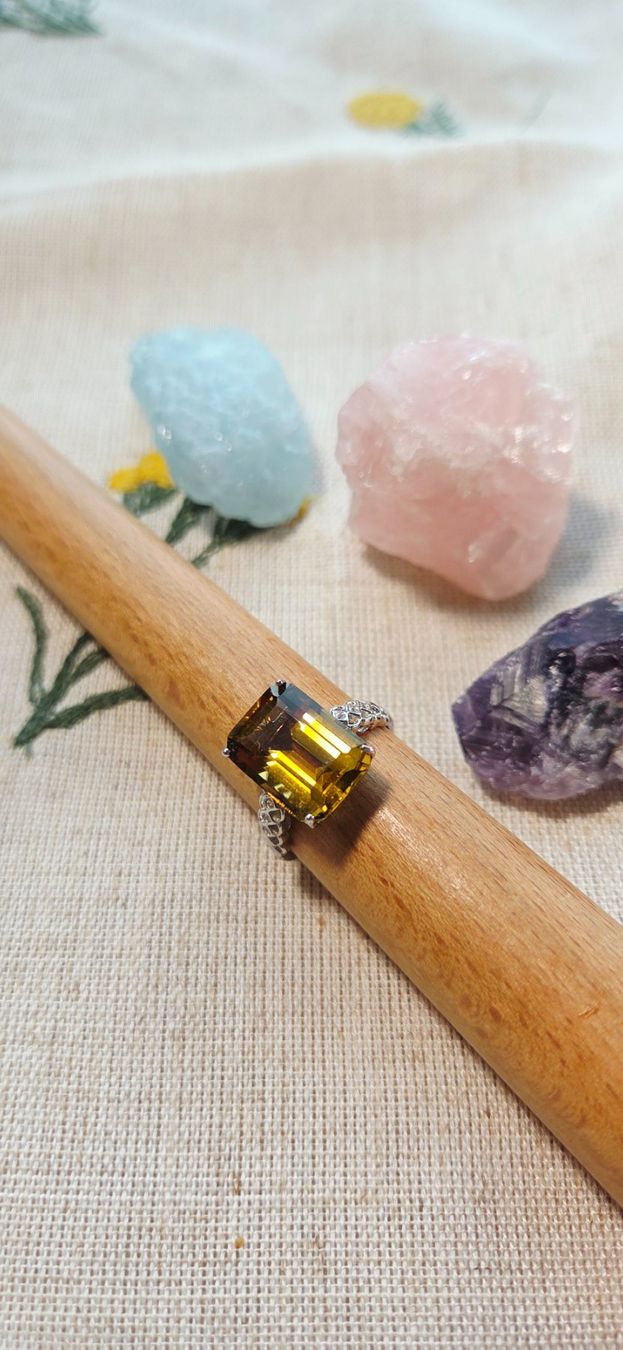 Anelli: NEW - S925 Citrine Ring (Adjustable) – Nuovo (secondo la descrizione) da Zürich venduto da cin_wcf6 5