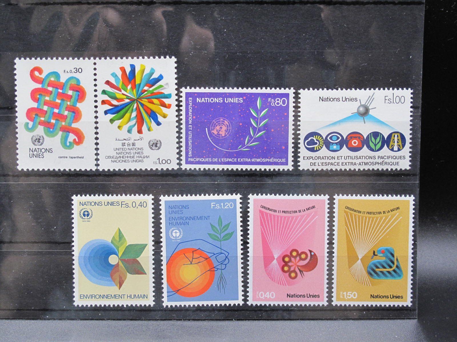 Alle Briefmarken: UN CH 1982 Vereinte Nationen ** – Gebraucht aus Wil SG von fva01