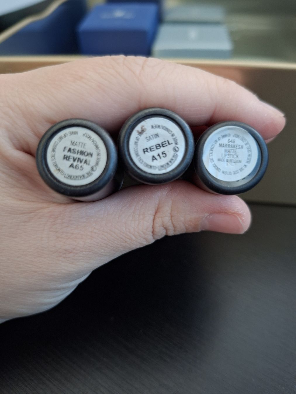 Mac Cosmetics Make-up: MAC Lippenstifte 3er Set, gebraucht – Usato da Winterthur venduto da Ausmisten2026 2