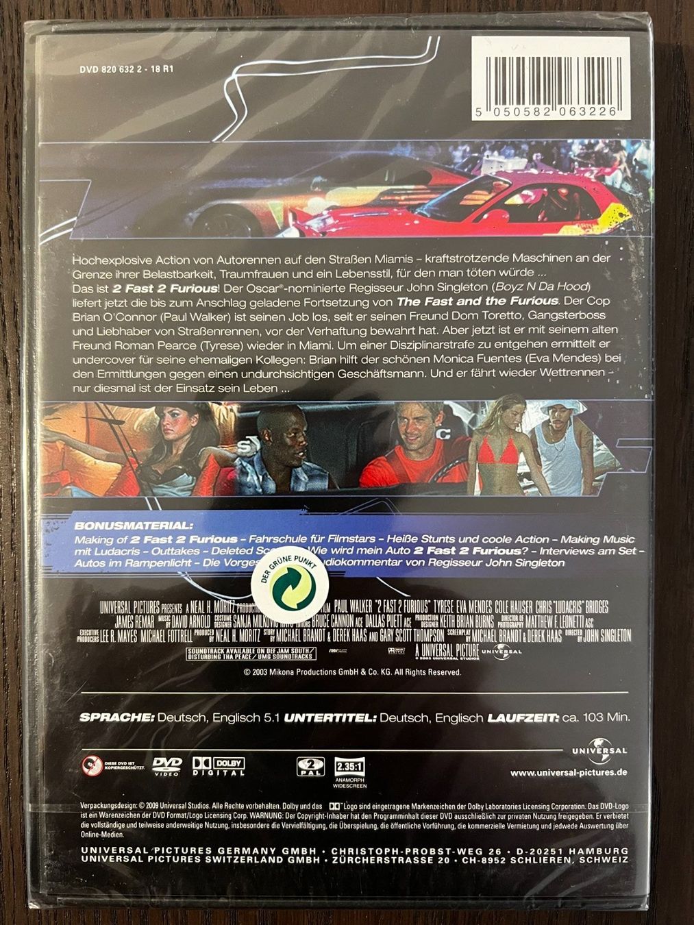 Tutti i DVDs: 2 Fast 2 Furious – Nuovo e nell'imballaggio originale da Zürich venduto da FilmFreunde 1